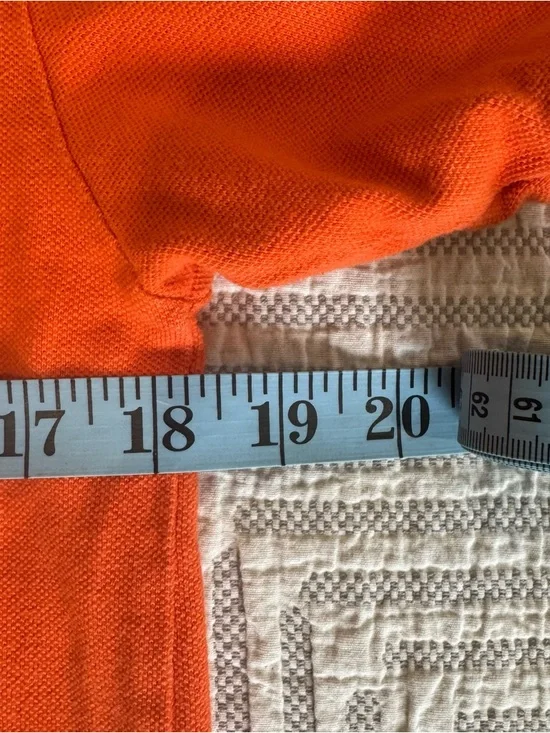 🧡 Lacoste Orange Polo Shirt – Size 4 (Made in France) 🧡 - Picture 4 of 8
